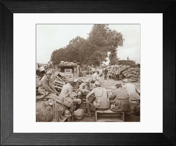Framed Print : Soup, Genicourt, northern France, c1914-c1918 Framed Print : Soup, Genicourt, northern France, c1914-c1918