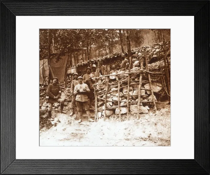 Framed Print : First-aid post, Argonne, northern France, c1914-c1918 Framed Print : First-aid post, Argonne, northern France, c1914-c1918