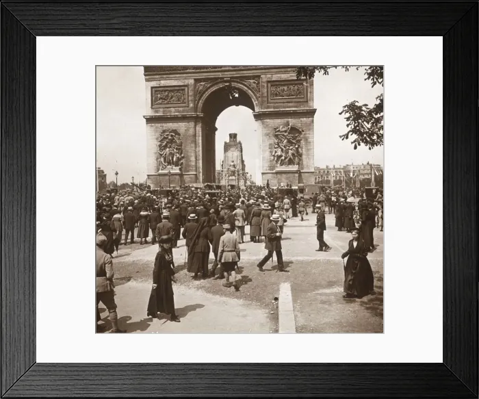 Framed Print : Victory celebration, civilians at the Arc de Triomphe, Paris, France, July 1919 Framed Print : Victory celebration, civilians at the Arc de Triomphe, Paris, France, July 1919