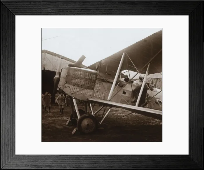 Framed Print : Breguet biplane about to take off, c1914-c1918 Framed Print : Breguet biplane about to take off, c1914-c1918