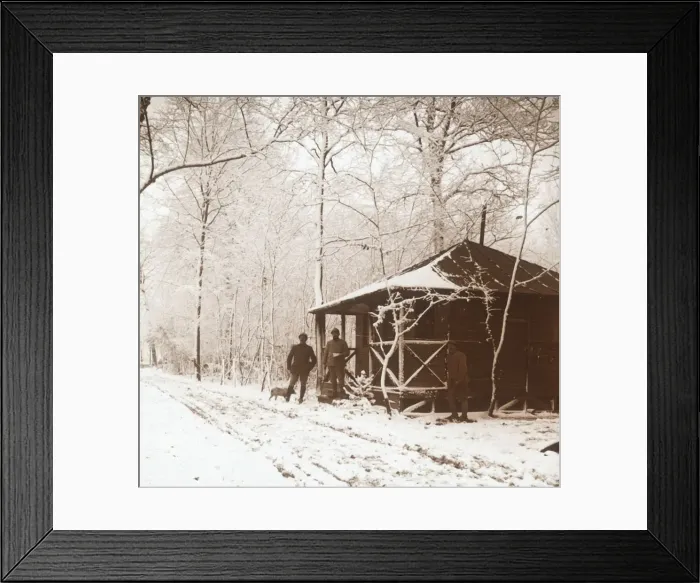 Framed Print : Soldiers in the snow, Marquenterre, northern France, c1914-c1918 Framed Print : Soldiers in the snow, Marquenterre, northern France, c1914-c1918