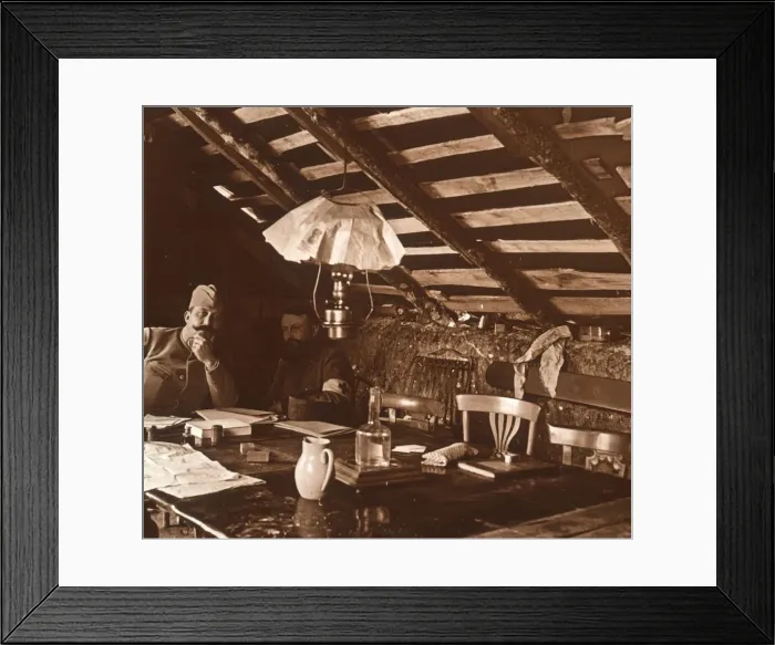 Framed Print : In the trenches, c1914-c1918 Framed Print : In the trenches, c1914-c1918
