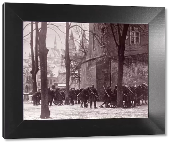 Troops, Aachen, Germany, c1914-c1918