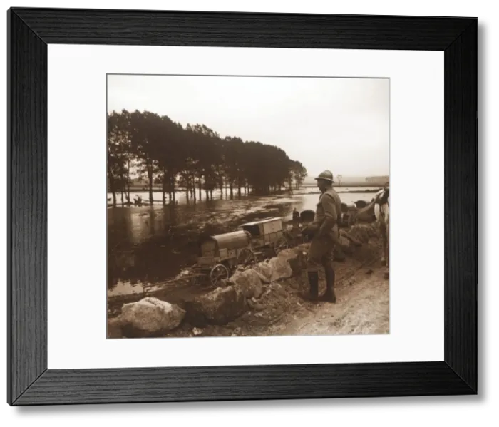 Framed Print : Damaged vehicles, Meuse, northern France, c1914-c1918 Framed Print : Damaged vehicles, Meuse, northern France, c1914-c1918