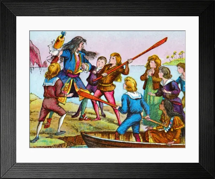 Framed Print : The fight for Tiger Lily, c1905 Framed Print : The fight for Tiger Lily, c1905