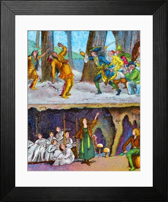 Framed Print : The Indians and the pirates, c1905 Framed Print : The Indians and the pirates, c1905
