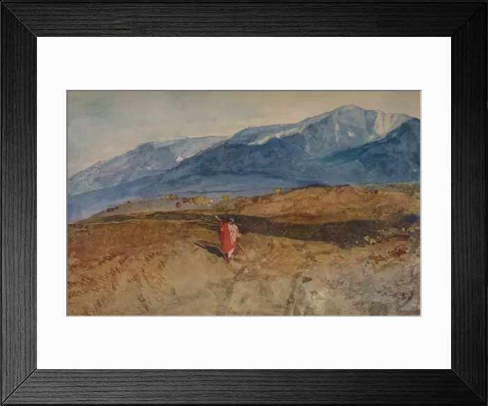 Framed Print : The Shepherd Landscape, 1923. Artist: John Sell Cotman Framed Print : The Shepherd Landscape, 1923. Artist: John Sell Cotman