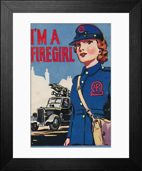 Framed Print : I m A Firegirl, 1940 Framed Print : I m A Firegirl, 1940