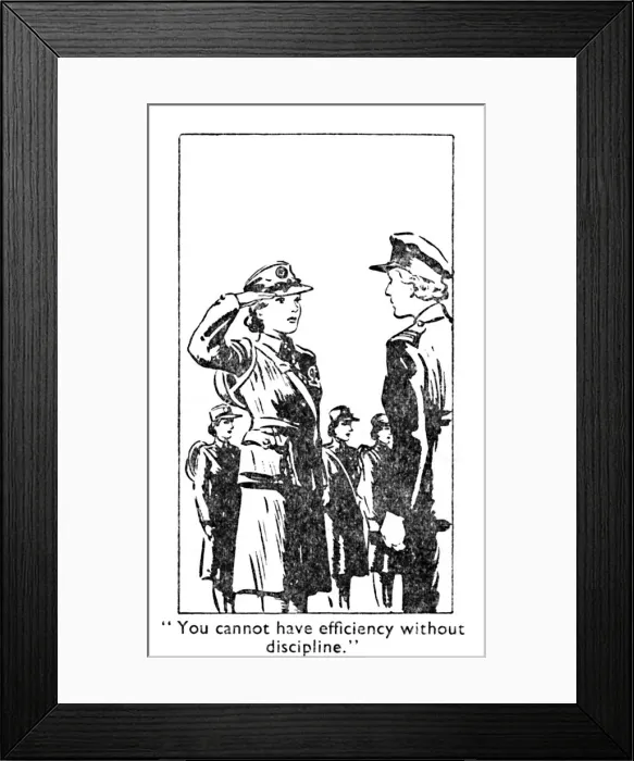 Framed Print : You cannot have efficiency without discipline. 1940 Framed Print : You cannot have efficiency without discipline. 1940