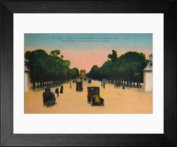 Framed Print : The Avenue des Champs-Elysees and the Marly Horses, Paris, c1920 Framed Print : The Avenue des Champs-Elysees and the Marly Horses, Paris, c1920