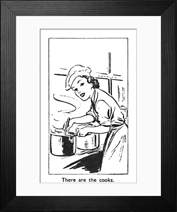 Framed Print : There are the cooks, 1940 Framed Print : There are the cooks, 1940