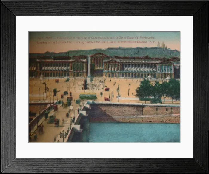 Framed Print : Panorama of the Place de la Concorde, looking towards the Sacre-Coeur Basilica in Montmartre Framed Print : Panorama of the Place de la Concorde, looking towards the Sacre-Coeur Basilica in Montmartre