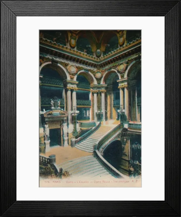 Framed Print : L Opera Garnier - the staircase, Paris, c1920 Framed Print : L Opera Garnier - the staircase, Paris, c1920