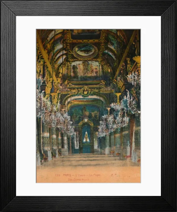 Framed Print : L Opera Garnier - the foyer, Paris, c1920 Framed Print : L Opera Garnier - the foyer, Paris, c1920