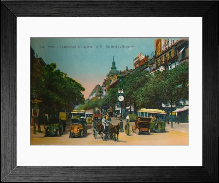 Framed Print : The Boulevard des Italiens, Paris, c1920 Framed Print : The Boulevard des Italiens, Paris, c1920