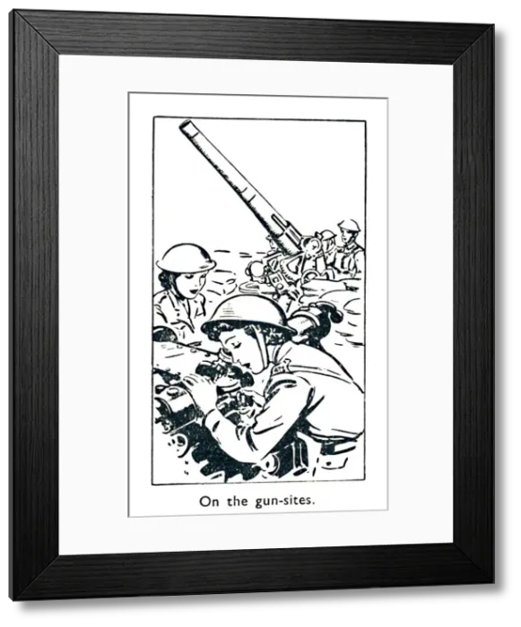 Framed Print : On the gun-sites, 1940 Framed Print : On the gun-sites, 1940