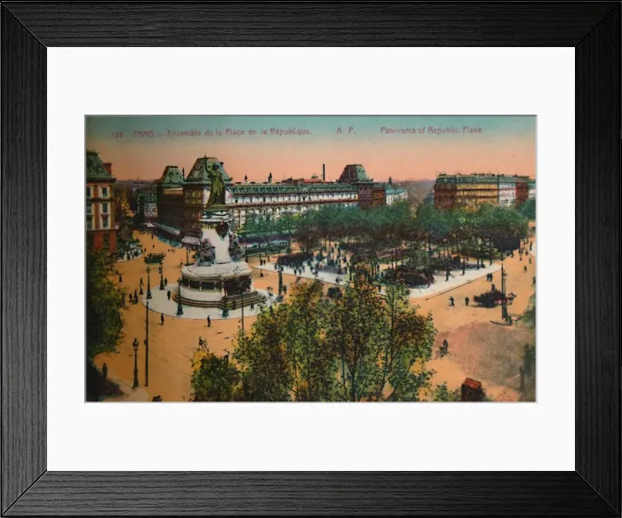 Framed Print : Panorama of the Place de la Republique, Paris, c1920 Framed Print : Panorama of the Place de la Republique, Paris, c1920