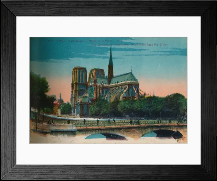 Framed Print : Notre-Dame Cathedral showing the Apse and the Pont Notre-Dame, Paris, c1920 Framed Print : Notre-Dame Cathedral showing the Apse and the Pont Notre-Dame, Paris, c1920