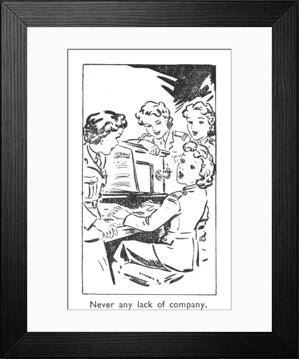 Framed Print : Never any lack of company, 1940 Framed Print : Never any lack of company, 1940