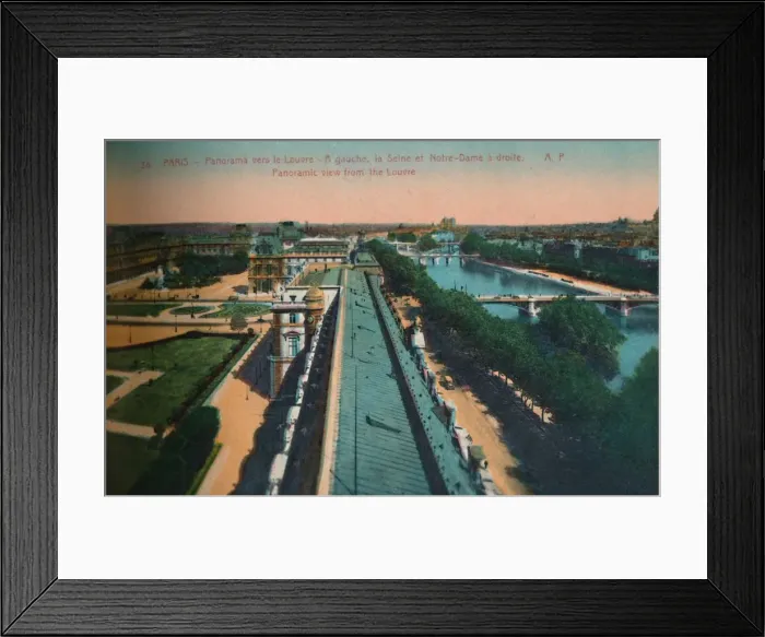 Framed Print : Panoramic view towards the Louvre, Paris, c1920 Framed Print : Panoramic view towards the Louvre, Paris, c1920