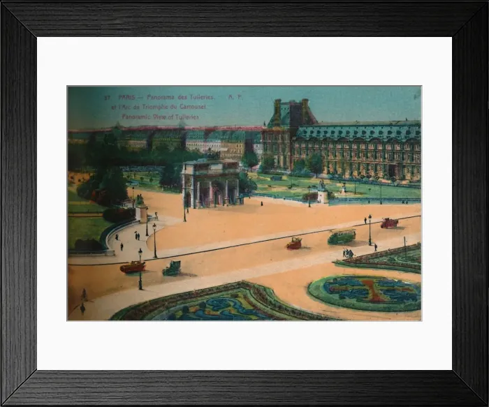 Framed Print : Panaromic view of the Tuileries and the Arc de Triomphe du Carrousel, Paris, c1920 Framed Print : Panaromic view of the Tuileries and the Arc de Triomphe du Carrousel, Paris, c1920