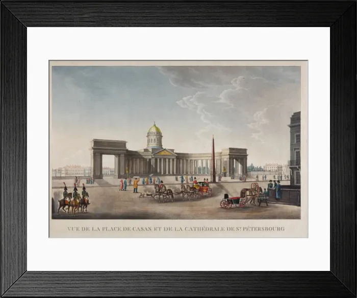 Framed Print : View of the Kazan Square and the Kazan Cathedral in St. Petersburg, 1813-1816 Framed Print : View of the Kazan Square and the Kazan Cathedral in St. Petersburg, 1813-1816