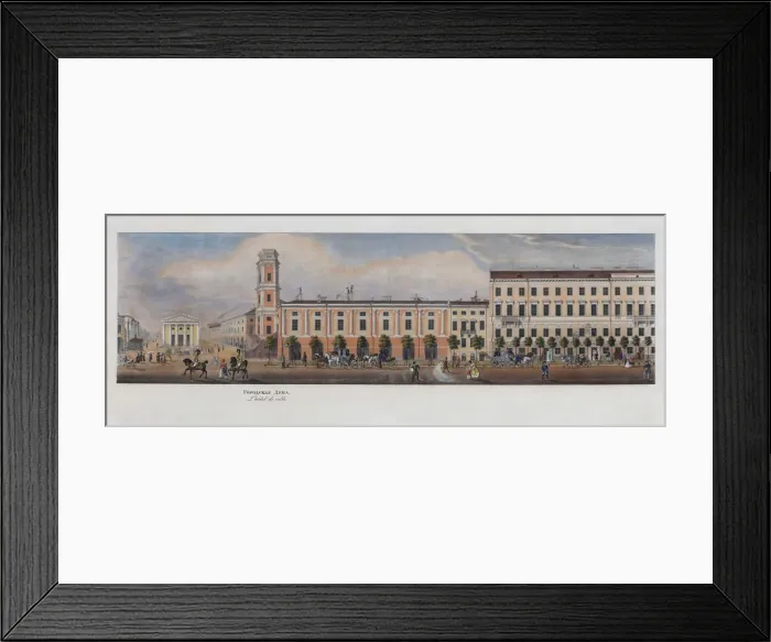 Framed Print : Nevsky Prospekt and City Duma in Saint Petersburg, 1830s Framed Print : Nevsky Prospekt and City Duma in Saint Petersburg, 1830s