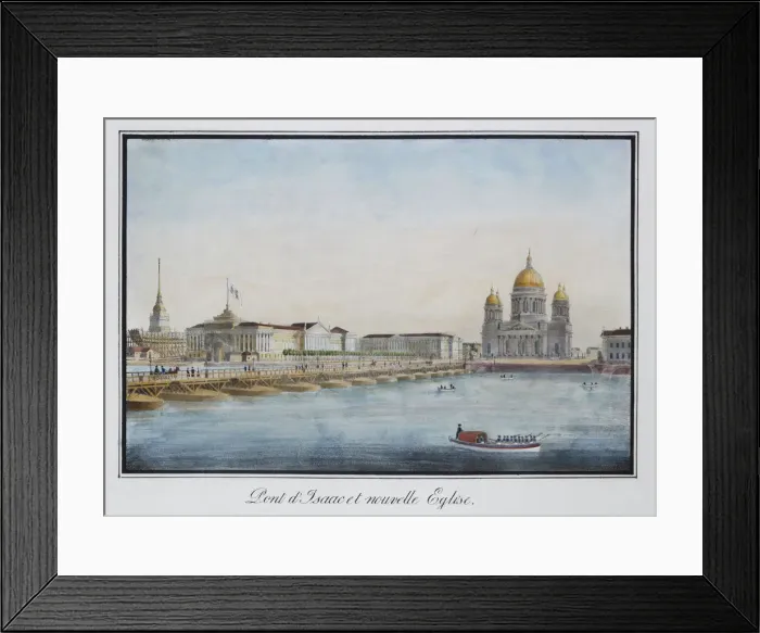 Framed Print : View of the Saint Isaacs Bridge in Petersburg, 1824 Framed Print : View of the Saint Isaacs Bridge in Petersburg, 1824