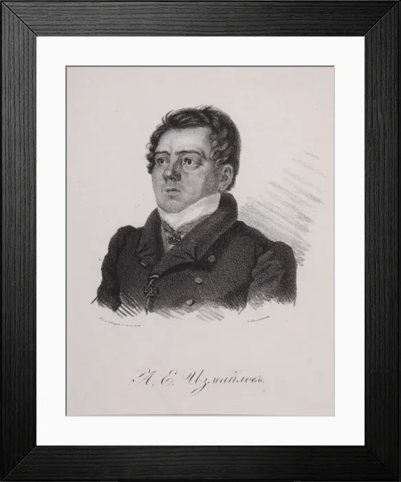 Framed Print : Portrait of Alexander Efimovich Izmaylov (1779-1831), 1820s Framed Print : Portrait of Alexander Efimovich Izmaylov (1779-1831), 1820s