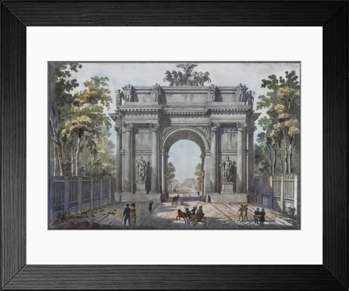 Framed Print : The Narva Triumphal Gate in St. Petersburg, 1821 Framed Print : The Narva Triumphal Gate in St. Petersburg, 1821