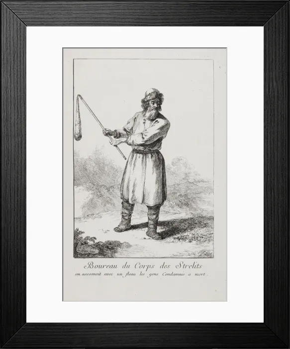 Framed Print : Executioner of the Streltsy regiment, 1764 Framed Print : Executioner of the Streltsy regiment, 1764