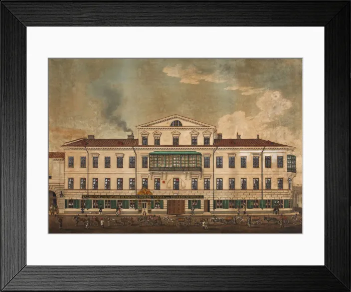 Framed Print : Saint Petersburg. Tobacco and cigars factory on Kolokolnaya street, 1834 Framed Print : Saint Petersburg. Tobacco and cigars factory on Kolokolnaya street, 1834