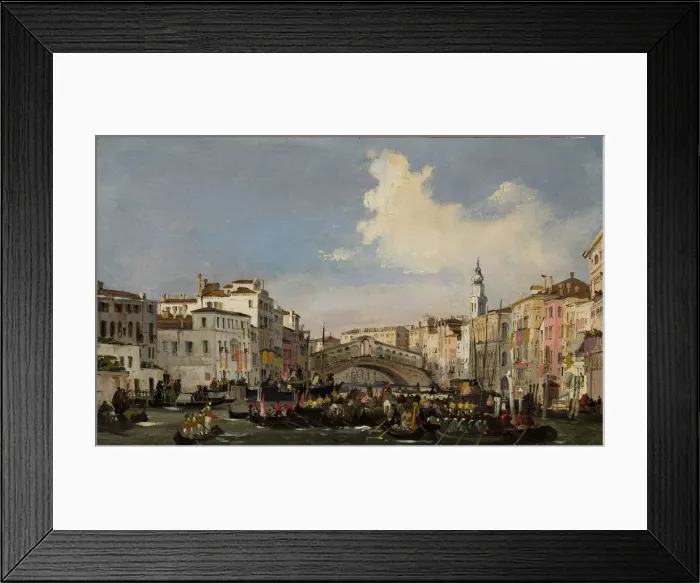Framed Print : Venice, Regatta on the Grand Canal, ca 1848 Framed Print : Venice, Regatta on the Grand Canal, ca 1848