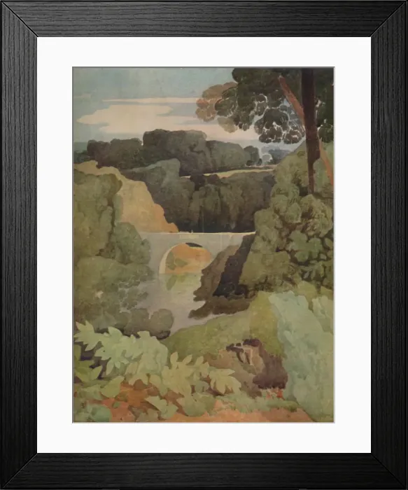 Framed Print : New Bridge, Durham, 1923. Artist: John Sell Cotman Framed Print : New Bridge, Durham, 1923. Artist: John Sell Cotman