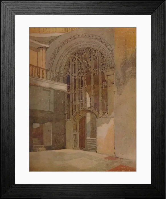 Framed Print : In Norwich Cathedral, 1923. Artist: John Sell Cotman Framed Print : In Norwich Cathedral, 1923. Artist: John Sell Cotman