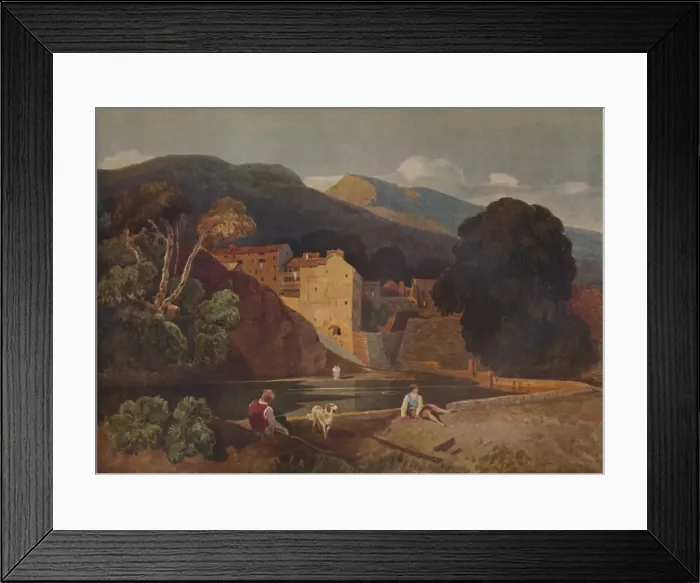 Framed Print : Classical Landscape, 1923. Artist: John Sell Cotman Framed Print : Classical Landscape, 1923. Artist: John Sell Cotman