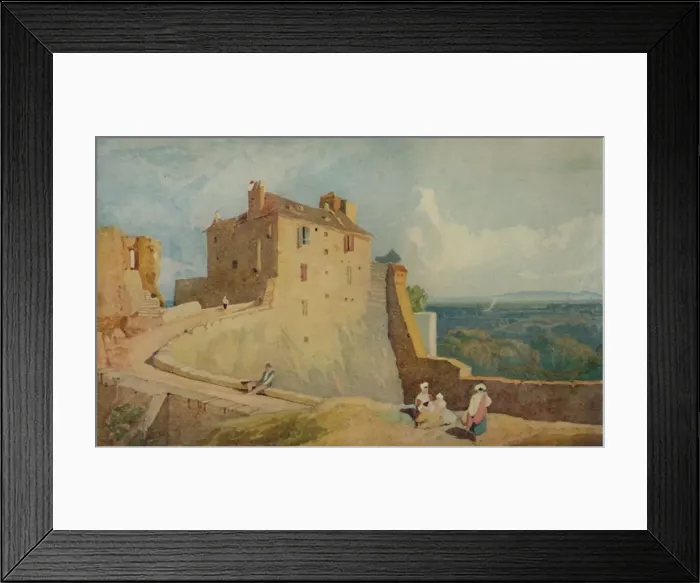 Framed Print : On the Rampart, Domfont, France, 1923. Artist: John Sell Cotman Framed Print : On the Rampart, Domfont, France, 1923. Artist: John Sell Cotman