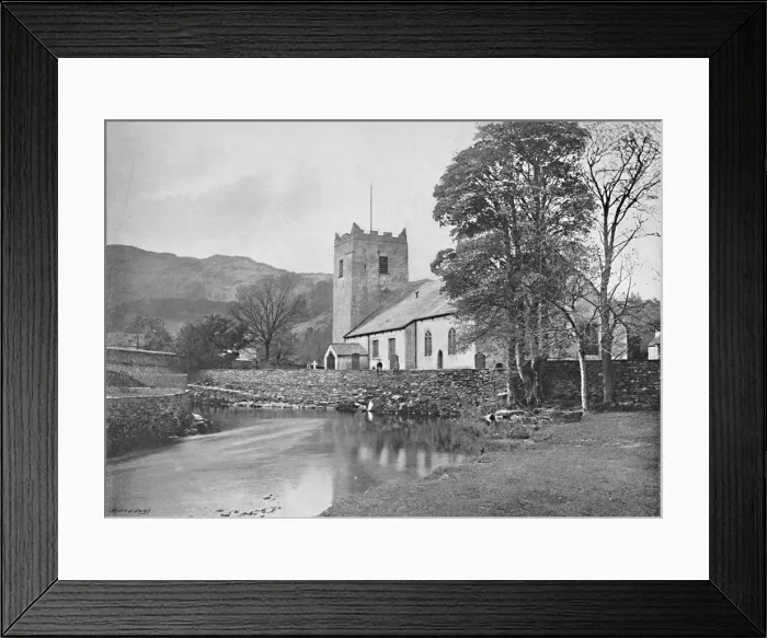 Framed Print : Grasmere Church, c1896. Artist: Green Brothers Framed Print : Grasmere Church, c1896. Artist: Green Brothers