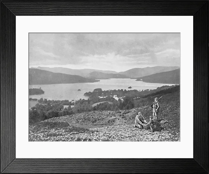 Framed Print : Windermere and Bowness, from Brantfell, c1896. Artist: Green Brothers Framed Print : Windermere and Bowness, from Brantfell, c1896. Artist: Green Brothers