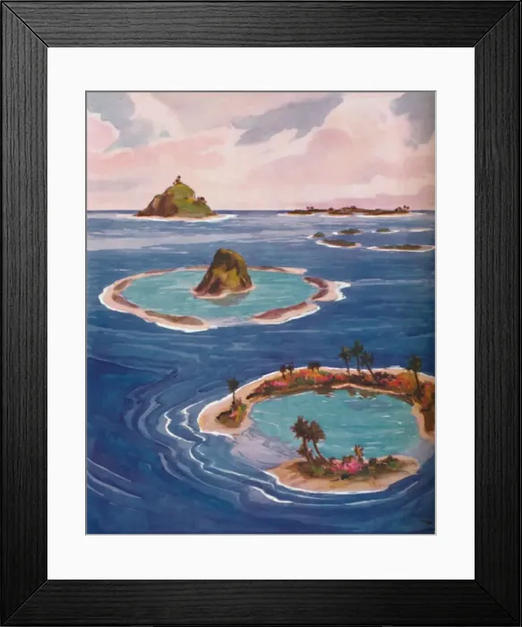 Framed Print : Islands Formed By Tiny Marine Creatures, 1935 Framed Print : Islands Formed By Tiny Marine Creatures, 1935