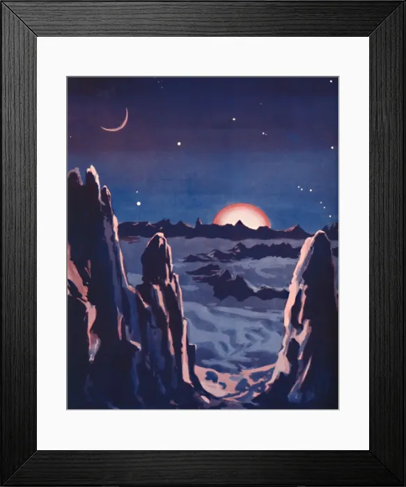 Framed Print : What Sunrise on the Moon Must Be Like, 1935 Framed Print : What Sunrise on the Moon Must Be Like, 1935