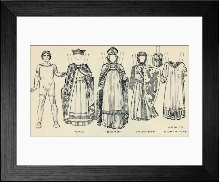 Framed Print : The Gallery of Historic Costume: The Dresses Worn in the Days of Richard I, c1934 Framed Print : The Gallery of Historic Costume: The Dresses Worn in the Days of Richard I, c1934