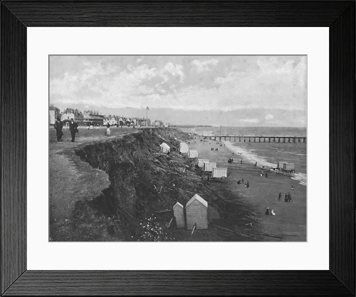 Framed Print : Clacton: The Beach, c1896. Artist: Poulton & Co Framed Print : Clacton: The Beach, c1896. Artist: Poulton & Co