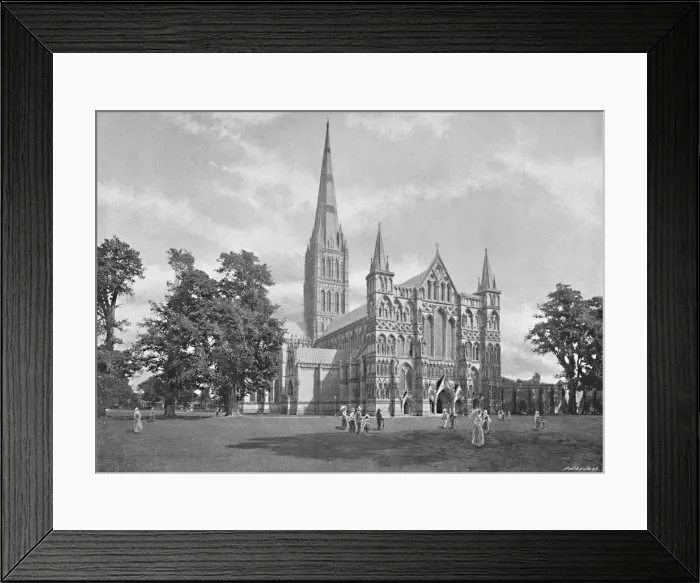 Framed Print : Salisbury Cathedral: West Front, c1896. Artist: GW Wilson and Company Framed Print : Salisbury Cathedral: West Front, c1896. Artist: GW Wilson and Company