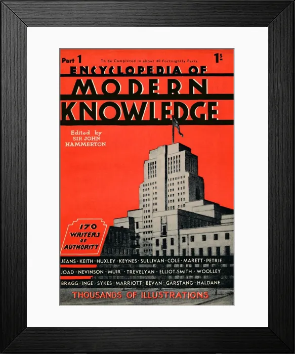 Framed Print : Encyclopedia of Modern Knowledge Part 1 advertisement, 1935 Framed Print : Encyclopedia of Modern Knowledge Part 1 advertisement, 1935