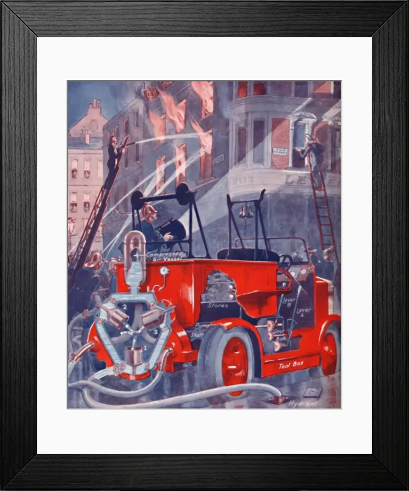 Framed Print : How The Fire Engine Puts Out The Fire, 1935 Framed Print : How The Fire Engine Puts Out The Fire, 1935