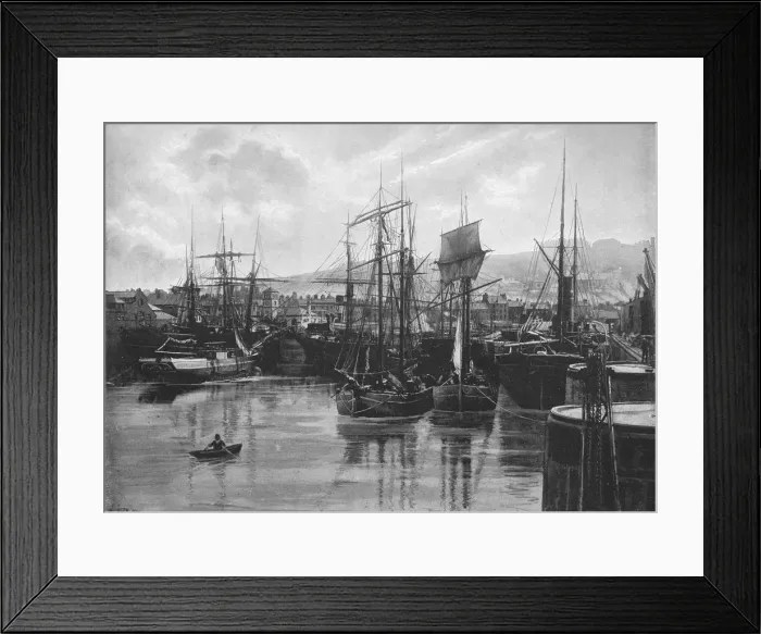 Framed Print : The Docks, Whitehaven, c1896. Artist: Poulton & Co Framed Print : The Docks, Whitehaven, c1896. Artist: Poulton & Co