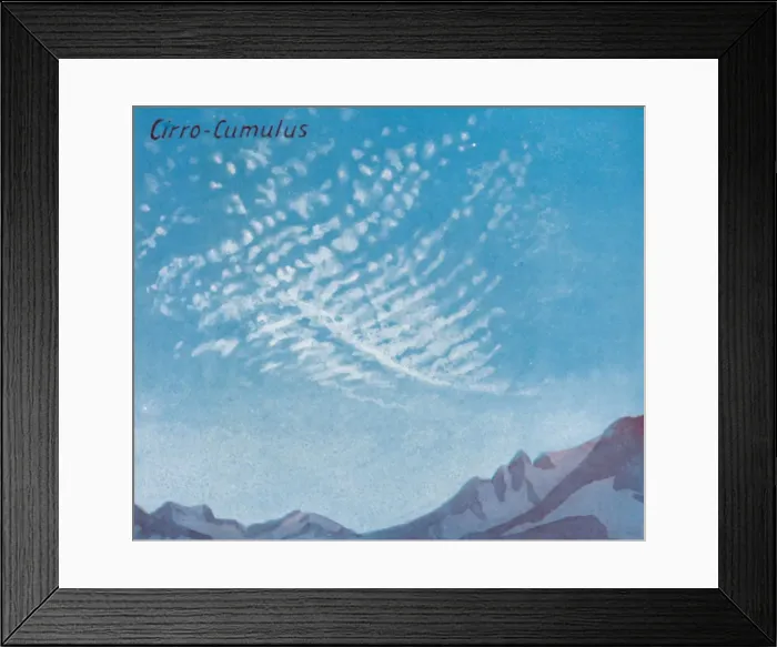 Framed Print : Cirro-Cumulus - A Dozen of the Principal Cloud Forms In The Sky, 1935 Framed Print : Cirro-Cumulus - A Dozen of the Principal Cloud Forms In The Sky, 1935