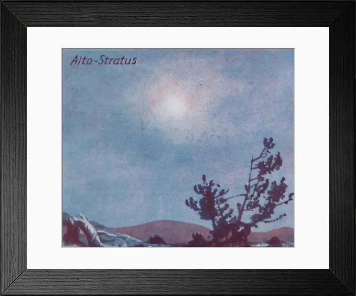 Framed Print : Alto-Stratus - A Dozen of the Principal Cloud Forms In The Sky, 1935 Framed Print : Alto-Stratus - A Dozen of the Principal Cloud Forms In The Sky, 1935