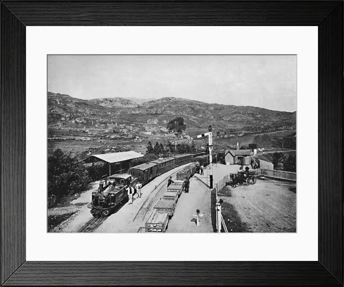 Framed Print : Ffestiniog Railway: Tan-Y-Bwlch Station, c1896. Artist: Carl Norman Framed Print : Ffestiniog Railway: Tan-Y-Bwlch Station, c1896. Artist: Carl Norman